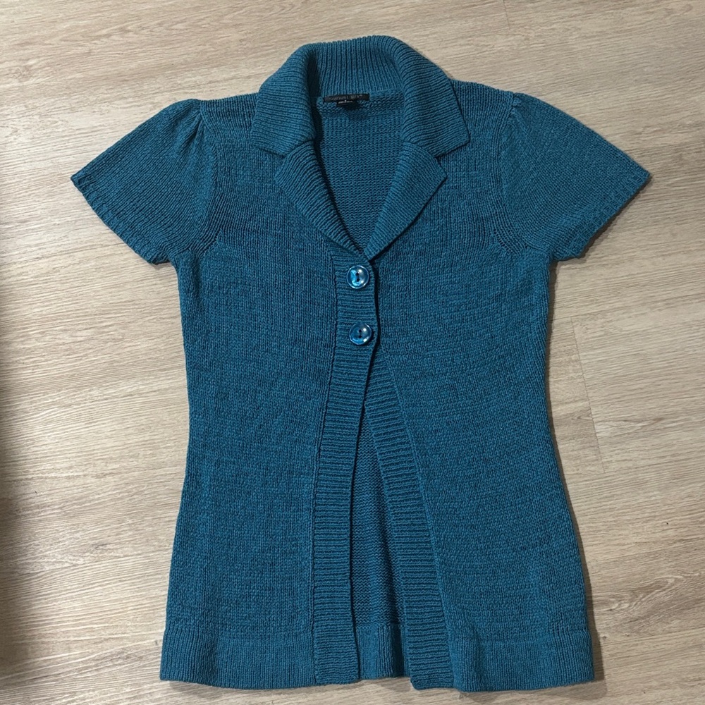 August Silk Turquoise Knit Top
